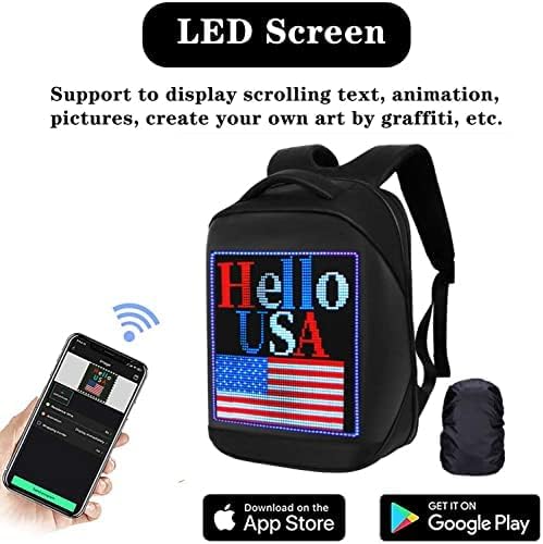 LED Backpack with Programmable Display, Bluetooth Connectivity (LED-Backpack-21L)