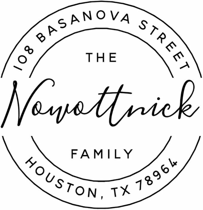 LOMENTICSCustom Self Inking Return Address Stamp, Make Return Addressing Easy - Up to 18 Designs - 15 Color Choices