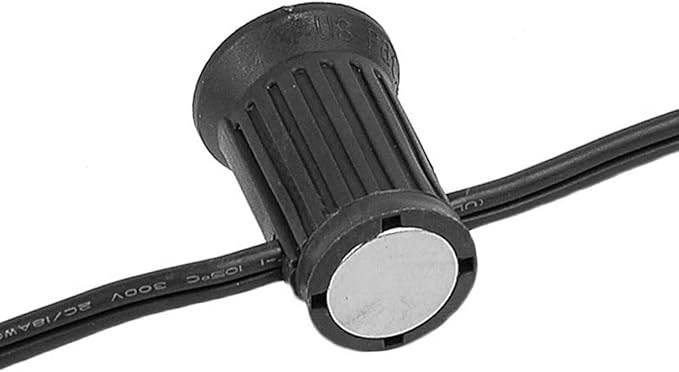 Novelty Lights C9 Light Spool, 500 Feet Magnetic Socketed Holiday Light String, Black Wire with 15 inch Spacing, E17 Sockets, for Indoor or Outdoor Steel Surfaces