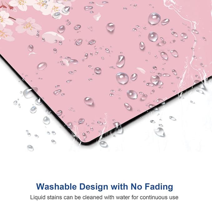 Mouse Pad, Premium-Textured Mouse Mat, Non-Slip Rubber Base Mousepad for Laptop, Computer & PC,9.5×7.9 in,Cherry Blossom Flower