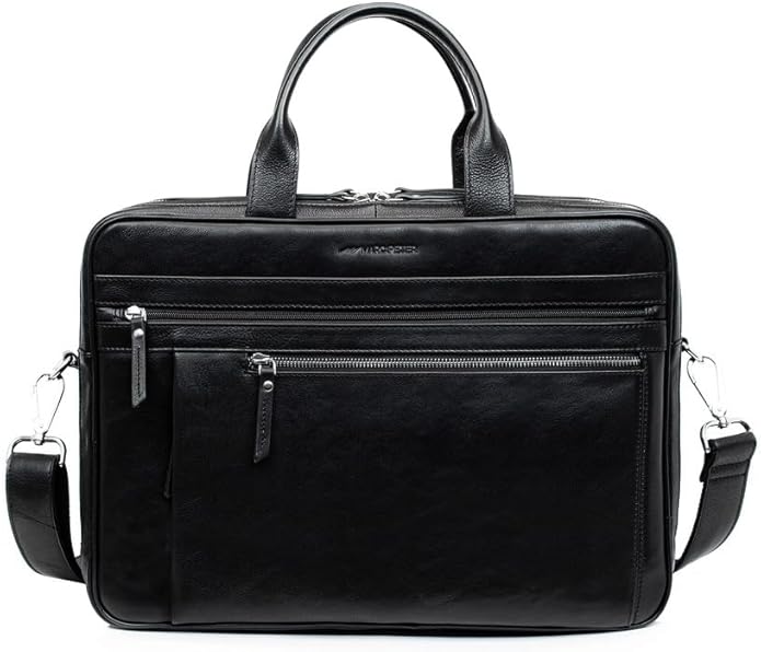 Marc Peter Laptop Bag Los Angeles I Leather Shoulder bag for 15.6 inch Laptop I Briefcase for men and women