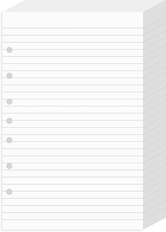 Lind Filler Paper for 3-Ring or 7-Ring Mini Binders 5.5"x8.5", 300 Sheets, 7-Hole, White