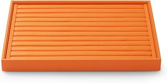 Oirlv Luxury Leather Ring Earring Organizer Tray Stackable Jewelry Display Tray Ring Storage