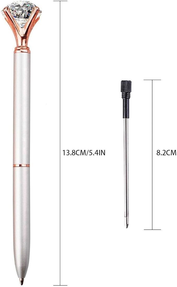 Set of 12 Diamond Pens – Elegant Crystal Topped Writing Instruments for Gifting, Office, and Special Occasions