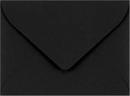 LUXPaper #17 Mini Envelopes | 2 11/16" x 3 11/16" | Midnight Black | 80lb. Text | 50 Qty