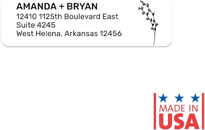 Botanical Flowers Rolled Address Labels/Roll of 500 Alternating Floral Illustrations Personalized Address Labels/Designer Return Address Stickers in Elegant Plastic Dispenser