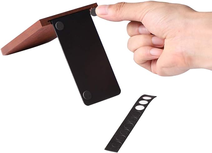 Muso Wood Book Ends for Shelves, Non-Slip Bookends, Heavy Duty Wooden Bookend Support for Books and Movies (Sapele 1 Pair)