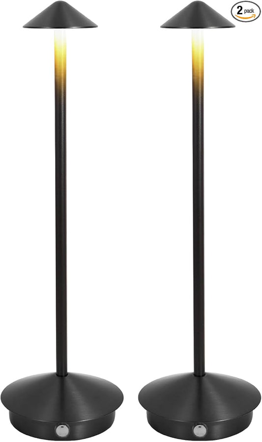 Cordless Table Lamp, Portable Led Desk Lamp 6000mAh Battery Operated Table Lamp, Mordern Rechargeable Night Light in Aluminum, Dimmable Table Light for Indoor Outdoor