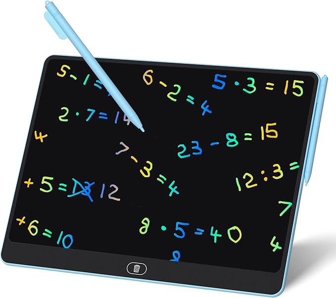 LCD Writing Tablet for Kids - 16 inch Colorful Doodle Board Drawing Pad Christmas Birthday Gifts School Supplies Educational Learning Toys for Boys Girls Age 3-8 (Blue)