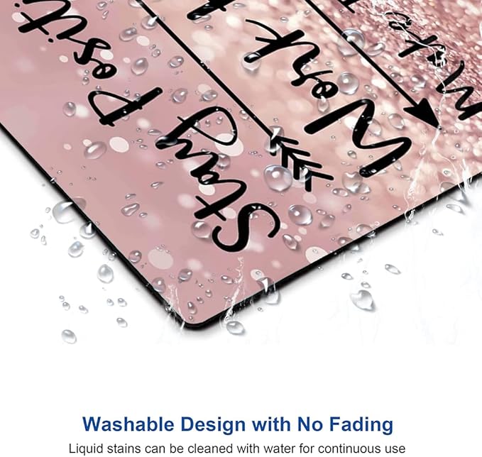 Mouse Pad, Inspirational Quote Premium-Textured Mouse Mat, Non-Slip Rubber Base Mousepad for Laptop, Computer & PC,9.5×7.9 in, Stay Positive Work Hard and Make It Happen Motivational