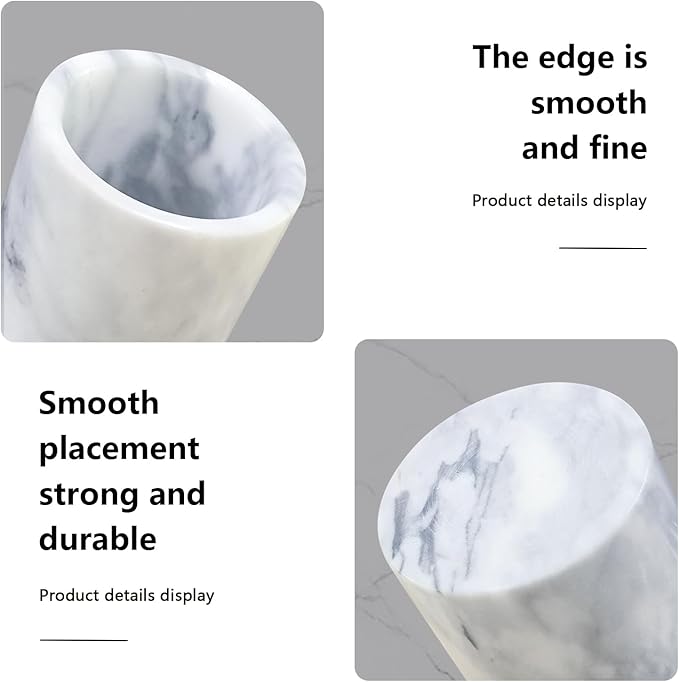 Marble Pencil Pen Holder for Desk,Makeup Brush Holder, Stand for Desk Marble Pattern Pencil Cup for Kids Durable Organizer Ideal Gift for Home, Office(gray).