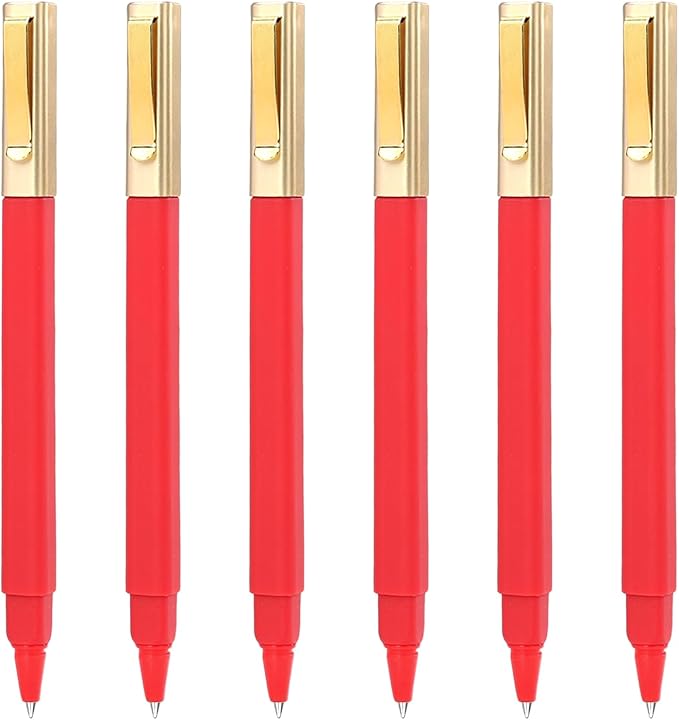 36 Pack Gel Pens Red 0.5mm Medium Point Red Gel Ink Pens with Cap Quick Drying Ballpoint Pen Smooth Writing Fine Point Pen for Journaling School Office Supplies