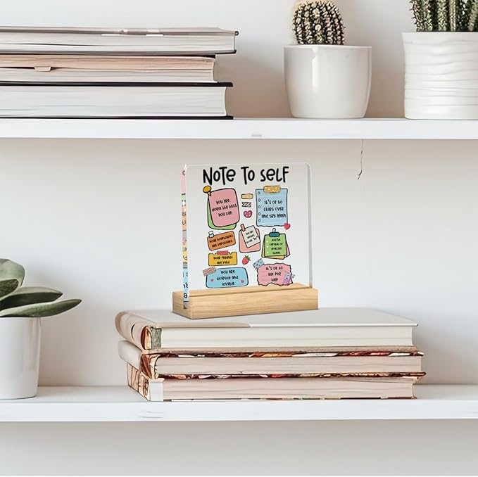 Motivational Therapy Office Decor, Mental Health Office Desk Decor, Therapist Offices Gifts for Women, Mental Health Awareness Gifts for Women Psychologist, Acrylic Sign Halloween Christmas Gift