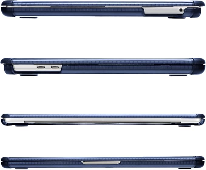 MOSISO Compatible with MacBook Pro 13 inch Case M2 2025-2016 A2338 M1 A2251 A2289 A2159 A1989 A1708 A1706, Anti-Cracking Heavy Duty Plastic TPU Bumper Hard Case&Keyboard Skin&Screen Film, Haze Blue