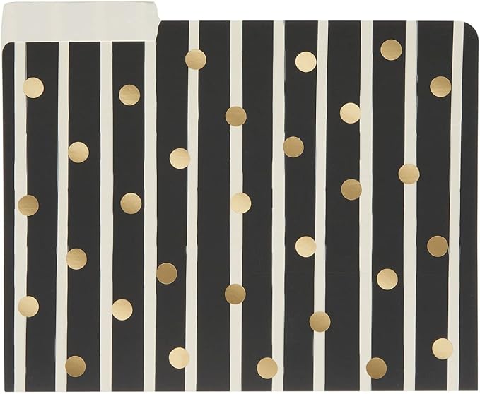Paper Junkie Colored File Folders - 11.5 x 9.5 in, Gold Geometric, 12 Pack - Manila Folders with 1/3 Cut Tabs for File Cabinet - Desk Accessories & Cute Office Supplies