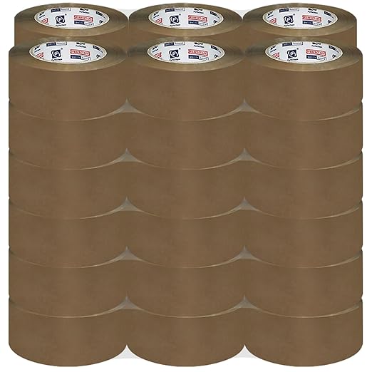 PERFECTAPE Heavy Duty Packing Tape 36 Rolls, Total 2160Y, Brown, 2.7 mil, 1.88 inch x 60 Yards, Ultra Strong, Refill for Packaging and Shipping