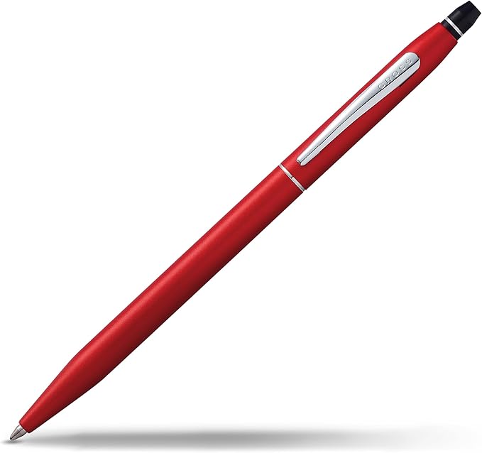 Cross Click Refillable Ballpoint Pen Presented in a Everyday Gift Box - Medium Point, Black Ink, Crimson
