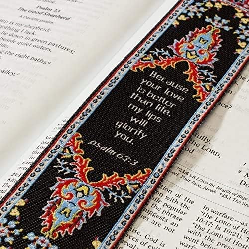 Logos Bookmark -Psalm 63:3, Christian, Cloth Carpet Bookmark