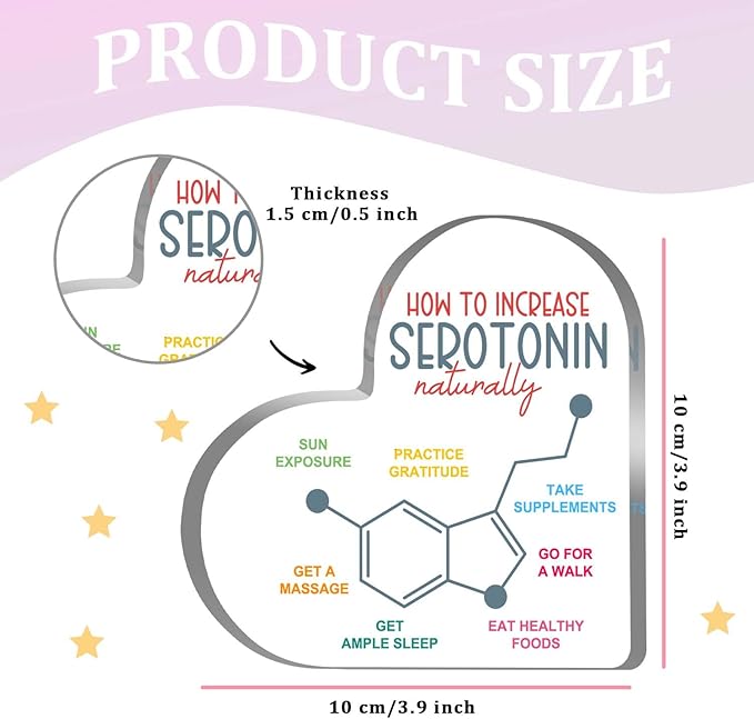 Mental Health Decor, Mindfulness Technique Decor Sign, Psychotherapy Affirmations Therapist Office Heart Acrylic Decor, Mental Health Gifts for School Home Tabletop Therapy Office Decor