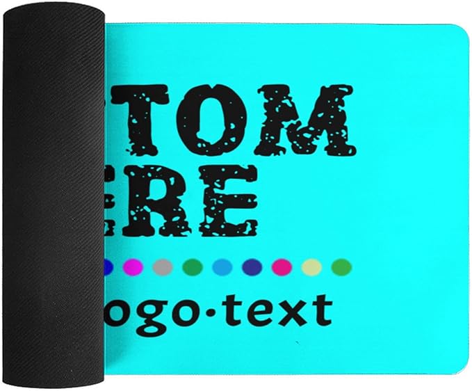 Personalized Mouse Pad Custom Image Text Logo Laptop Desk Mat Customized Non-Slip Waterproof Office Desk Accessories for Women/Men Customized Funny/Cool Cyan Mouse Pad 30 cm×70 cm