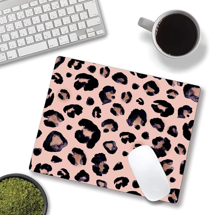 Mouse Pad, Premium-Textured Mouse Mat, Non-Slip Rubber Base Mousepad for Laptop, Computer & PC,9.5×7.9 in,Leopard
