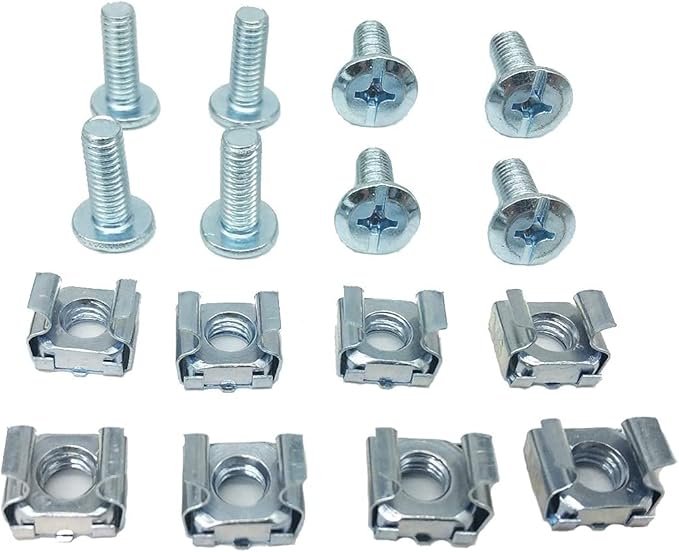 2 Pack 1U 19 Inch Cable Manager Horizontal Rack Mount 24 Slot Metal Finger Duct Wire Organizer with Cover and Mounting Screws for Server Rack, Black(24S2P)