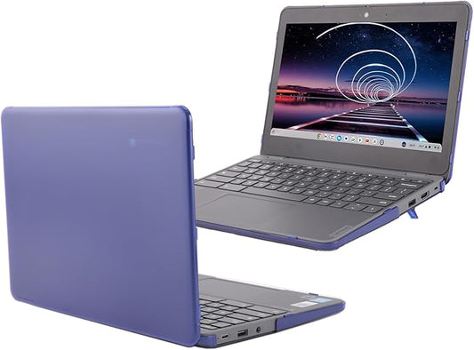 mCover Hard Case ONLY Compatible for 2024~2025 11.6" Lenovo 100E Chromebook Gen 4 (with Intel CPU and Model# 83G*) Laptop Computer (NOT Fitting Any Other Lenovo Models) - Blue