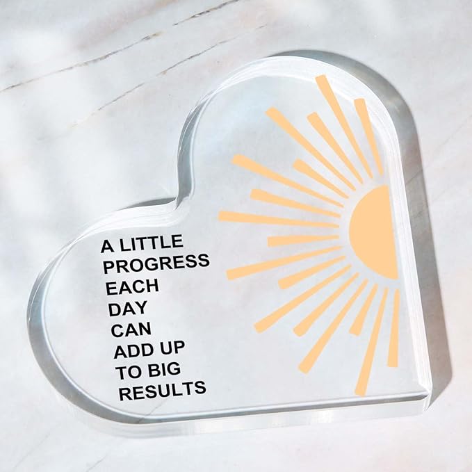 Mental Health Awareness Decor, Psychotherapy Affirmations Heart Acrylic Sign, School Counselor Sign, Inspirational Positive Sayings Gifts for School Home Therapy Office Living Room Bedroom