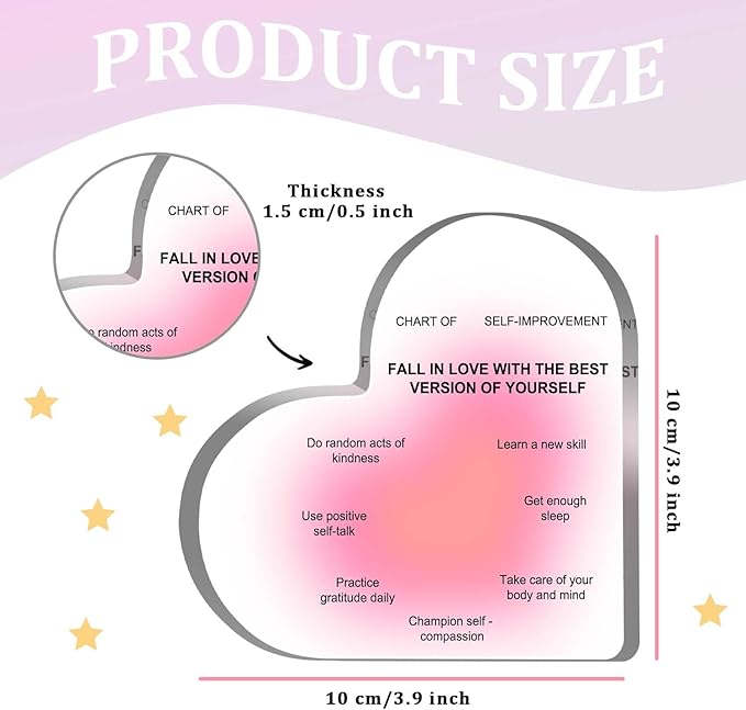 Mental Health Decor, Psychotherapy Affirmations Heart Acrylic Sign, Therapy Anxiety Decor Sign, Therapy Mental Health Decorations, Mental Health Gifts for Social Worker Classroom School Counseling