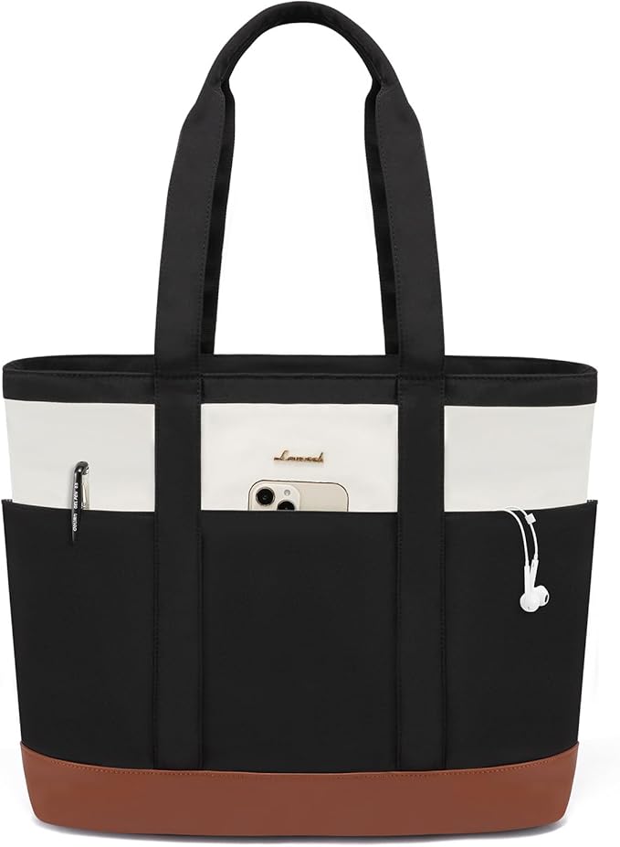 LOVEVOOK Tote Bag for Women，Lightweight Work Bag for Teacher, 15.6 Inch Laptop Bag，Large Shoulder Bag