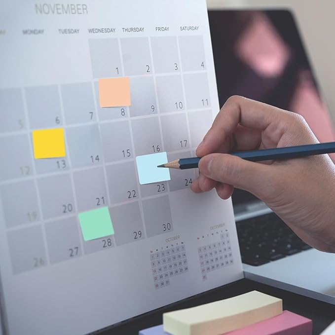 PATIKIL Clear Index Sticky Tabs, 720 Pcs Small Transparent Sticky Notes Bookmarks Planner Stickers Page Tabs for Office Notebooks File Folder Ledger Book, Retro 6 Colors