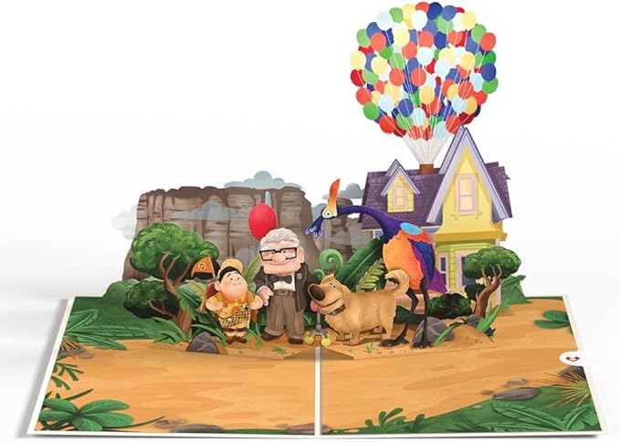 Lovepop Happy Birthday Pop-Up Card for Her and Him- 3D Disney Birthday Greeting Cards for Boys, Girls, Men, Women - Birthday Adventures - 5" x 7" Up Card - Blank Note Card & Envelope Included