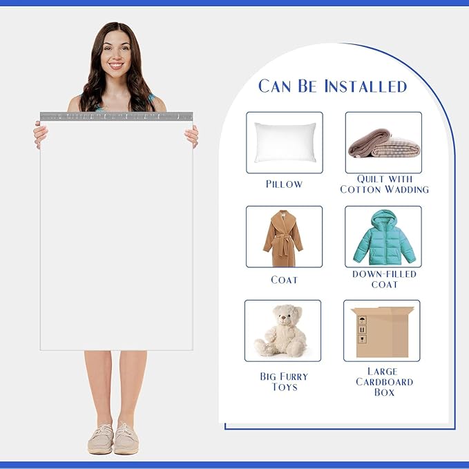 Metronic Poly Mailers 24×36 500Pack White, Extra Large Shipping Bags for Clothes,Self Seal Shipping Envelopes for Small Business,Waterproof Mailers Poly Bags for Shipping,Packaging Mailing Bags Bulk