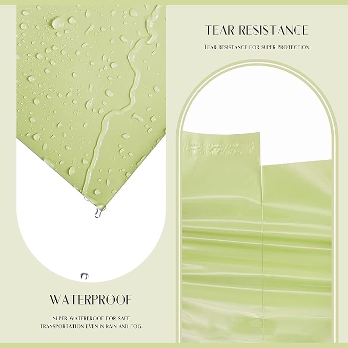 Metronic Poly Mailers 14.5X19 500Pack, Strong Adhesive Shipping Envelopes for Clothing, Waterproof Shipping Bags for Small Businesses, Flexible Mailers Poly Bags Packaging Bags,Avocado Green