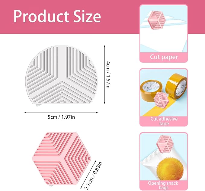 Letter Opener,2Pcs Mini Box Cutter,Ceramic Blades Box Cutter With Magnetic And Keychain,Cute Shaped Box Cutters(White,Pink).