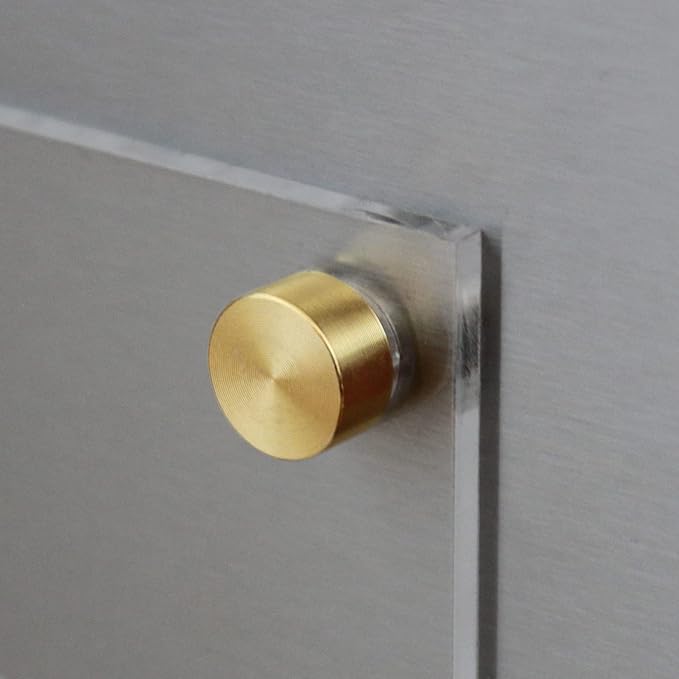 Magnetic Acrylic Weekly Calendar for Fridge, Weekly Meal Planner with Notes, Includes 4 Magnetic Wet-Erase Markers for Refrigerator, 9" X 12" | Gold Hardware