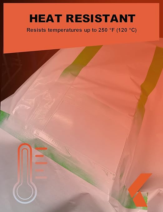 Painters Tape for Cars - Green, No Residue, Automotive Masking Tape - Heat Resistant for Paint Booth, 1.4 Inches x 60 Yards, 3 Rolls