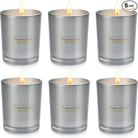 6 Pack Scented Candles for Home Scented: Aromatherapy Candle Set, Soy Candles for Women, Up to 250H Burning, Candle Gift Set for Spa Bath Yoga Meditation Birthday Diwali Thanksgiving Christmas Gifts