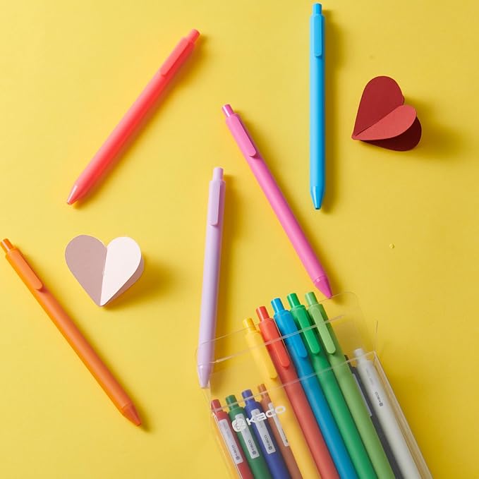 Kaco PURE Colored Gel Pens 0.5mm 20 Pieces Set Colorful Multi-color Ink Fine Point Comfort Grip Quick Drying Pens for Journaling Note Taking