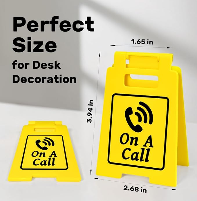On a Call Desk Sign – Funny Desk Decor for Work, Office Accessories with Humor, Cool Gifts for Coworkers, Work Sign for Home or Workplace