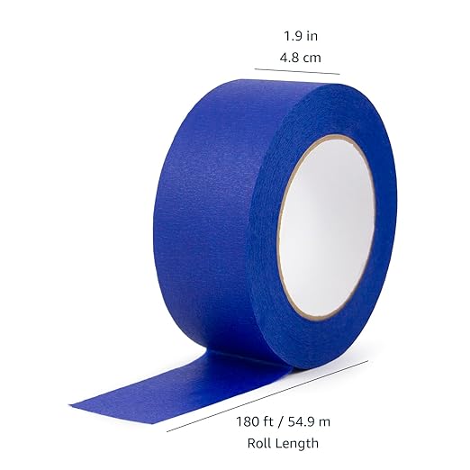 Amazon Basics Blue Painters Tape, 1.88" x 180', Set of 6 Rolls