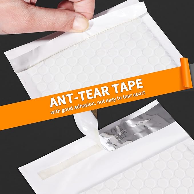packbabol Bubble Mailers, 6x9 Inch Padded Bubble Mailers Pack of 50 Bubble Envelopes Opaque Self Seal Adhesive Waterproof Bags for Shipping and Packaging (White, 6x9-50Pc)