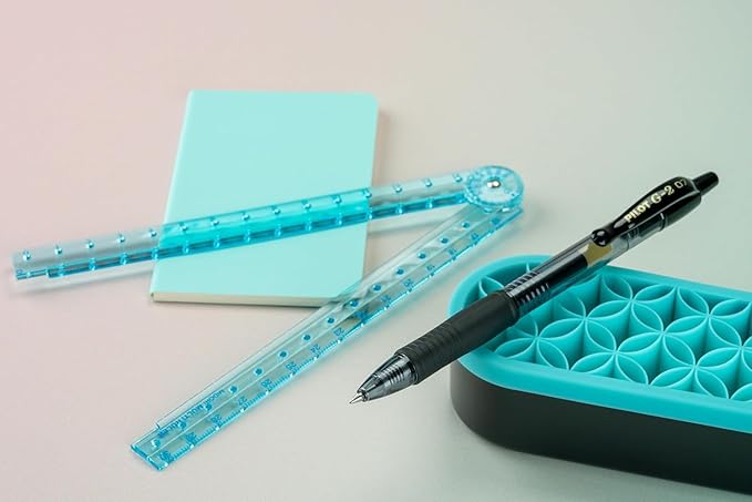 G2 Retractable Premium Gel Ink Roller Ball Pens Fine Point Fine Point (.7mm) Black Ink 3-pk; Refillable & Premium Comfort Grip Bundle with Plastic Reusable Pouch