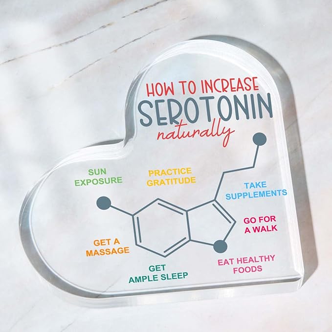 Mental Health Decor, Mindfulness Technique Decor Sign, Psychotherapy Affirmations Therapist Office Heart Acrylic Decor, Mental Health Gifts for School Home Tabletop Therapy Office Decor