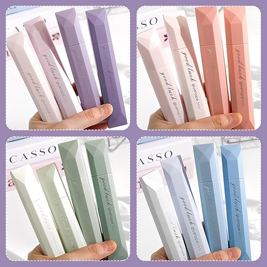 4-Pack Strong Double Sided Tape Roller, 0.23in x 16.4ft Adhesive Tape Glue for Gift Wrapping, Junk Journals, Paper Crafts, Essential Scrapbooking Supplies, Photo Mounting, School Office (Pink)