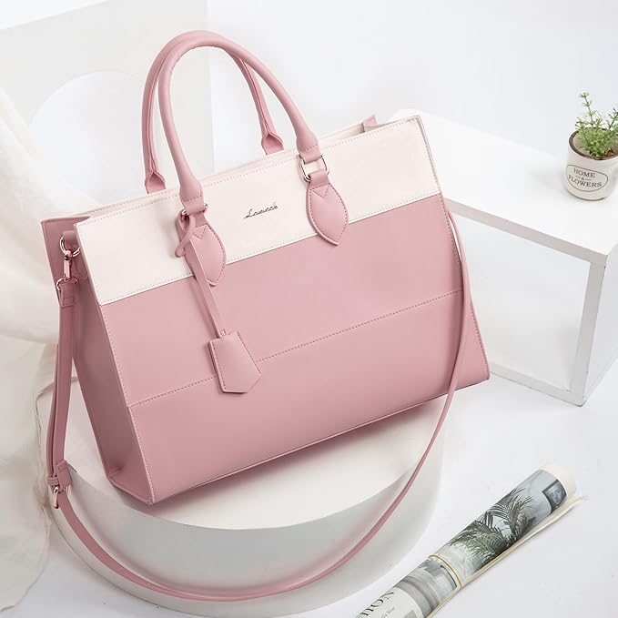 LOVEVOOK Laptop Tote Bag for Women, Work Totes Business Office Computer Briefcase with Clutch Purse