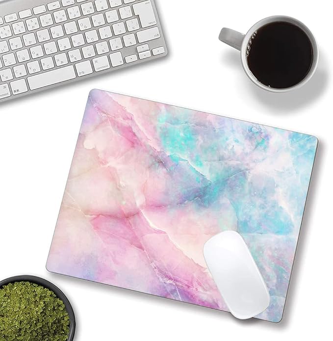 Mouse Pad, Premium-Textured Mouse Mat, Non-Slip Rubber Base Mousepad for Laptop, Computer & PC,9.5×7.9 in,Dream Marble