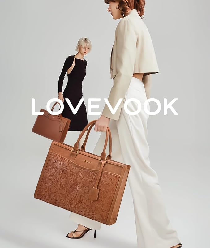 LOVEVOOK Laptop Tote Bag for Women, Office Work Bag Briefcase fit for 15.6 inch Laptop, Large Capacity Teacher Bag Handbag
