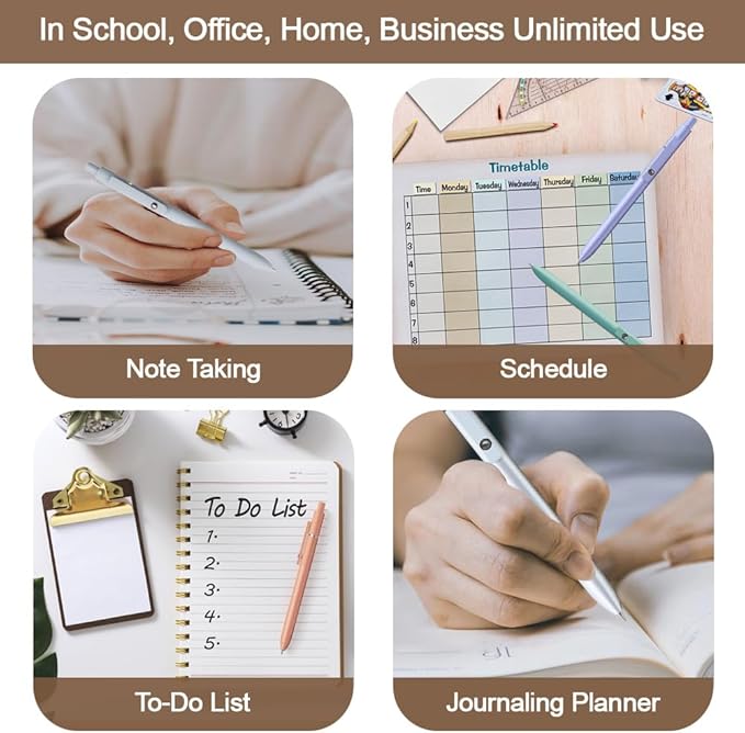 VICO Gel Pens, 5 Pcs 0.5mm Quick Dry Black Ink Pen Fine Point Smooth Writing Pens, Aesthetic Cute Office School Supplies Gifts for Women Men, High-End Series for Journaling Note Taking, Glossy Morandi