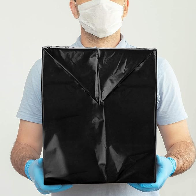 Metronic Poly Mailers 19x24 Inch, 100 Pcs Large Shipping Bags,Mailing Envelopes with Self Adhesive Waterproof and Tear-Proof Postal Bags in Black